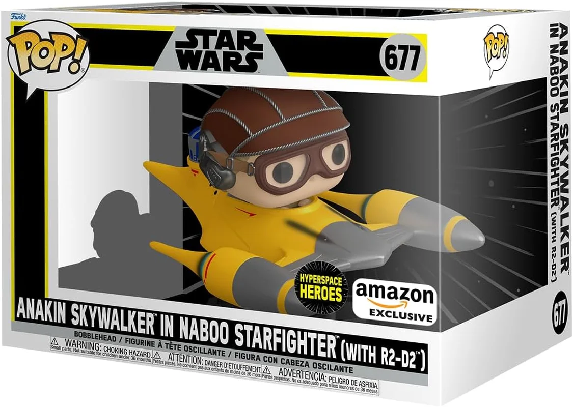 Figurka Funko Pop! Star Wars - Anakin  Skywalker in Naboo Starfighter (with R2-D2) Amazon Exclusive 677