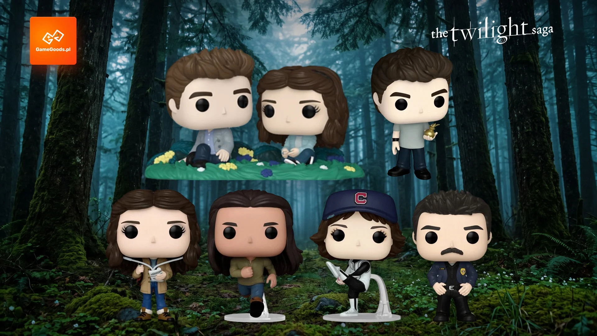 Funko Pop Twilight Saga - nowa fala w pre-orderze w lesie Forks: Bella i Edward na polanie #2133, Edward #2130, Bella #2129, Jacob #2131, Alice #2132 i Charlie #2135