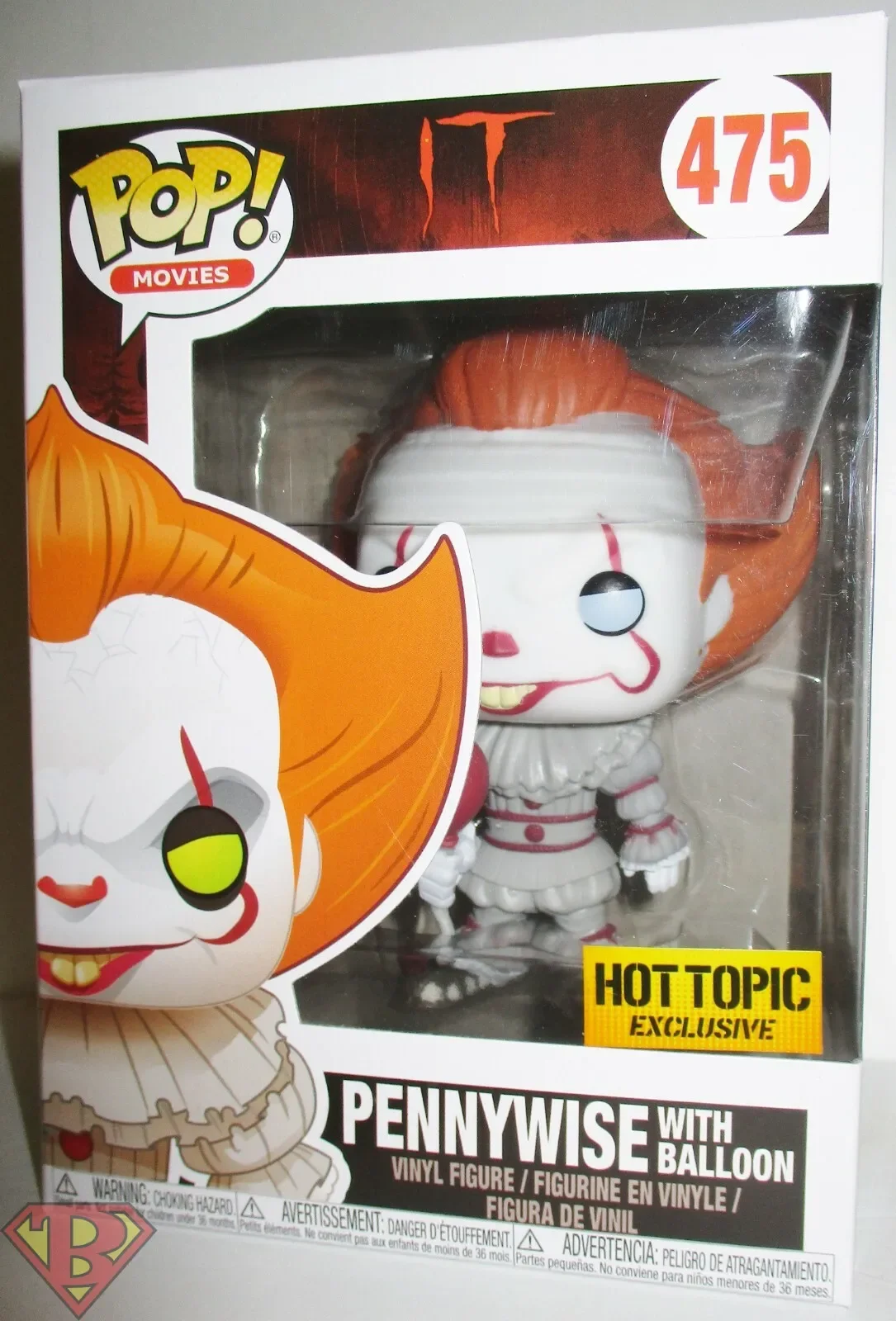 Figurka Funko POP! IT - Pennywise with Balloon Blue Eyes 475 Hottopic Exclusive *Na zamówienie