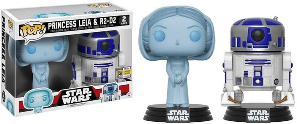 Funko POP! Star Wars 2 Pack- Holographic Leia & R2-D2 2 (Exclusive) *Na zamówienie