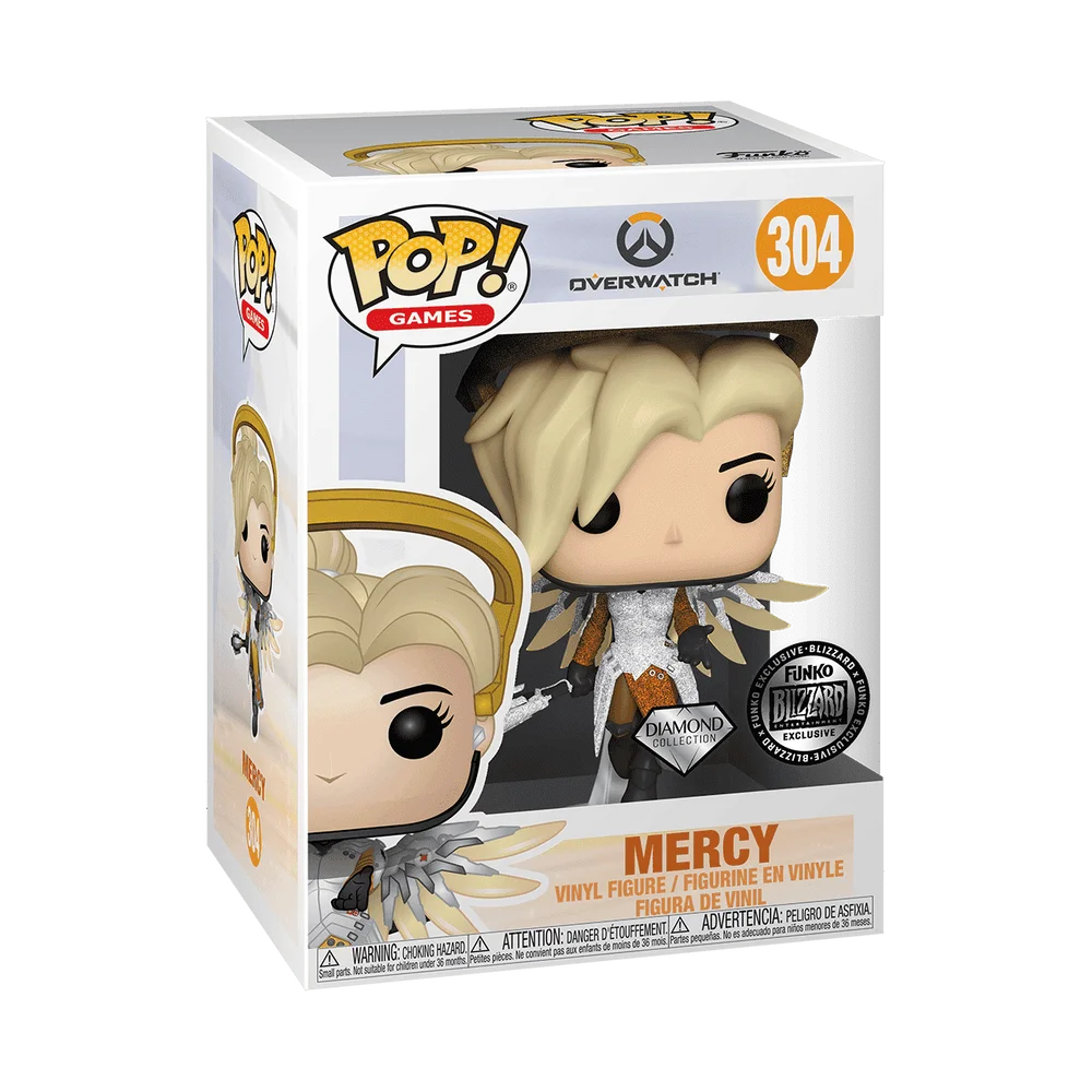 Funko POP! Overwatch Games: Blizzard 30th- Mercy(DGLT) 304 (Diamond Collection) *Na zamówienie