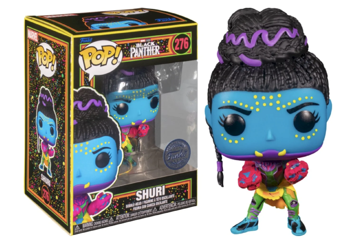 Figurka Funko POP Marvel: Black Panther Wakanda Forever -  Shuri (Black light) 276 Exclusive