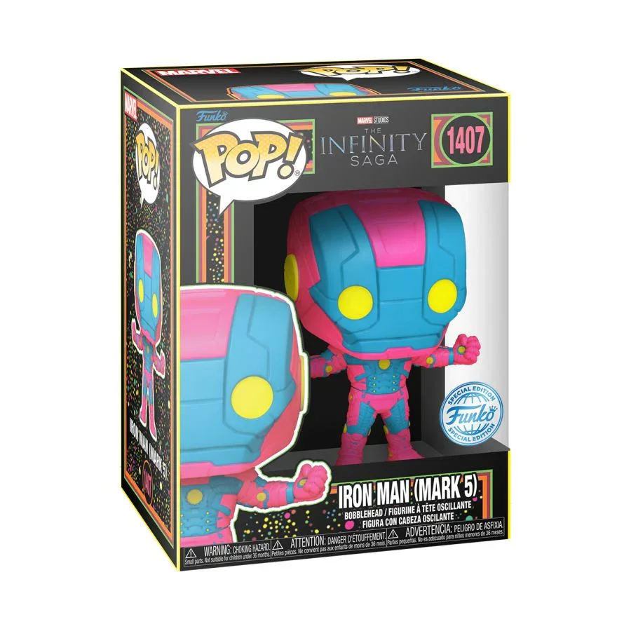 Figurka Funko POP! Marvel  Iron Man - MkV (Blacklight) (Special Edition) #1407