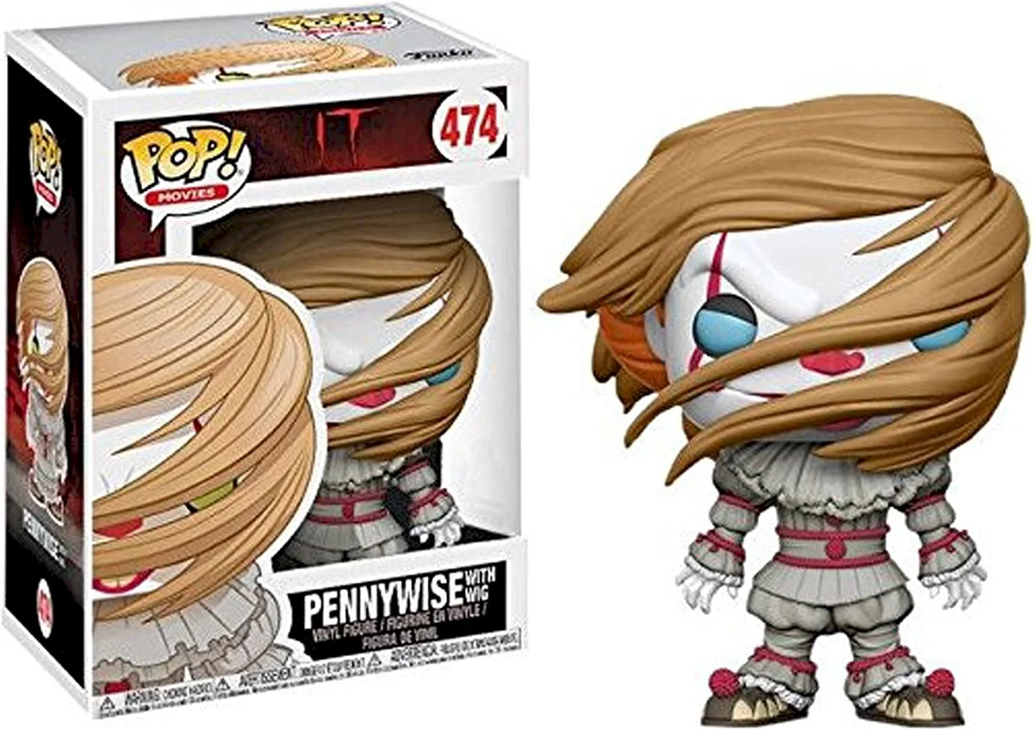 Figurka Funko POP! IT - Pennywise with Wig 474 *Na zamówienie – zdjęcie 2