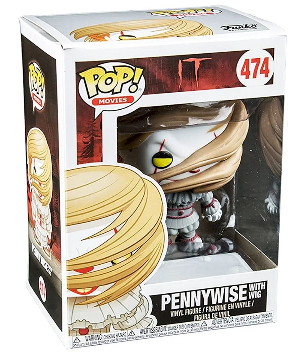 Figurka Funko POP! IT - Pennywise with Wig 474 *Na zamówienie – zdjęcie 3
