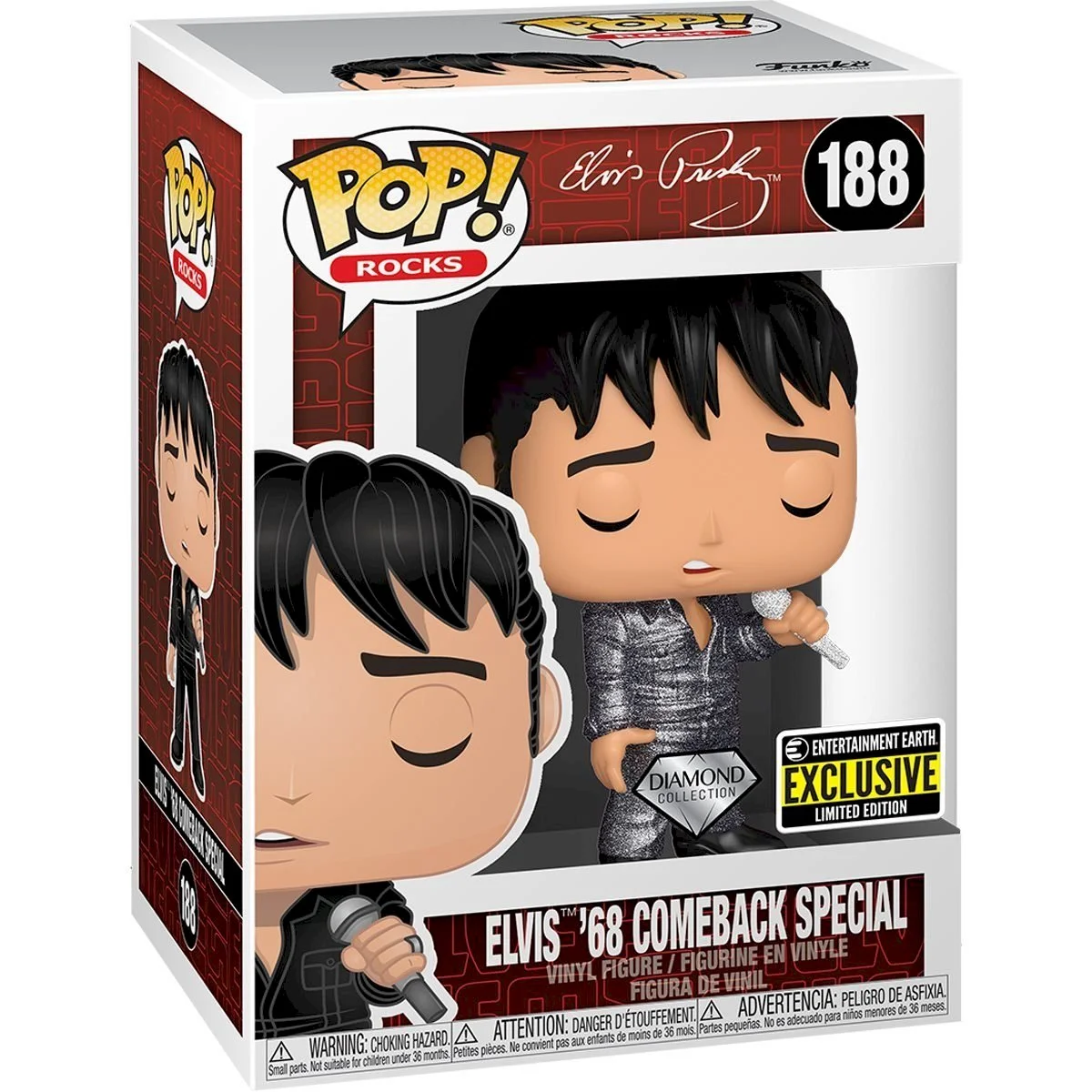Figurka Funko POP! Elvis 8&; Comeback Special Diamond Entertainment Earth #188 *Na zamówienie – zdjęcie 3