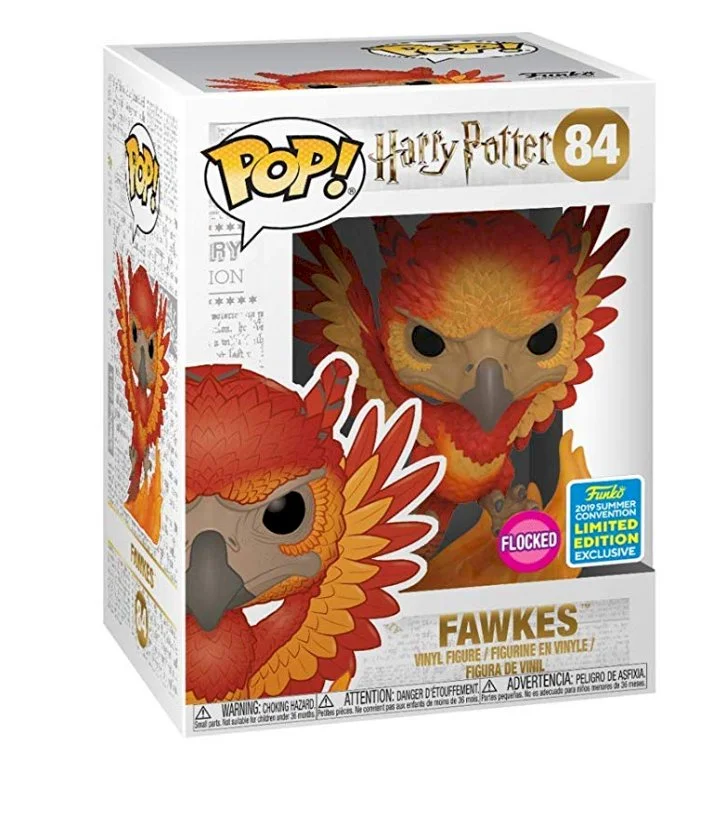 Figurka Funko POP! Harry Potter Fawkes (Flocked) 2019 SDCC #84 – zdjęcie 3