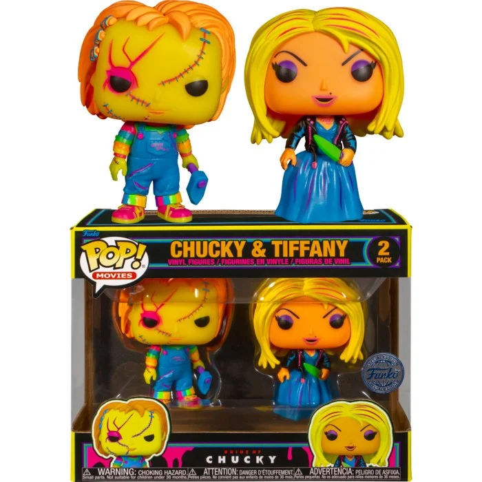 Funko POP! Child's Play Bride Of Chucky - Tiffany & Chucky Blacklight 2-Pack Glow Special Edition #2