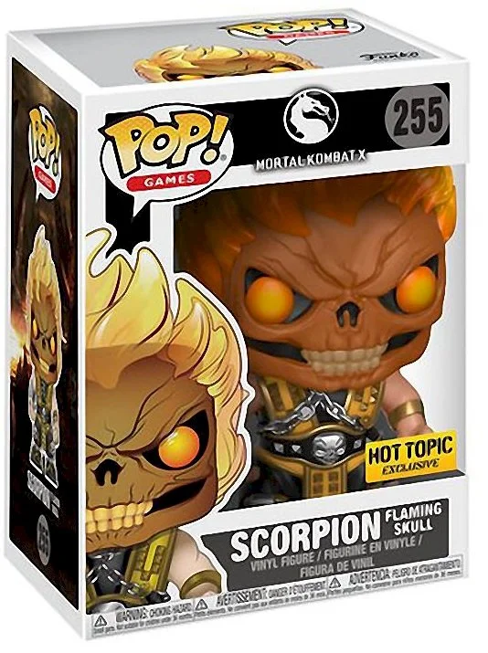 Figurka Mortal Kombat: Funko POP Scorpion (Flaming Skull ) Hot topic 255 *Na zamówienie – zdjęcie 3