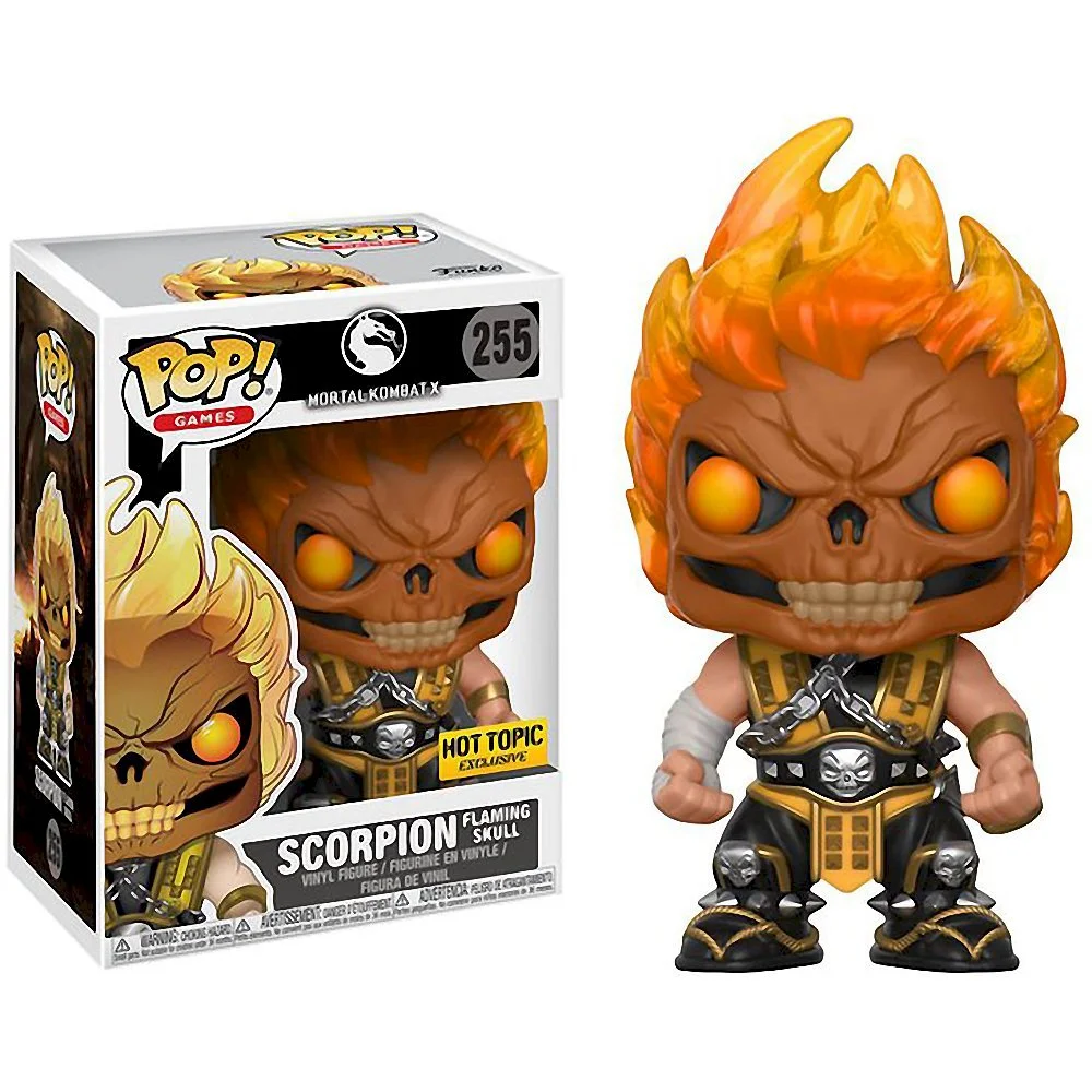 Figurka Mortal Kombat: Funko POP Scorpion (Flaming Skull ) Hot topic 255 *Na zamówienie