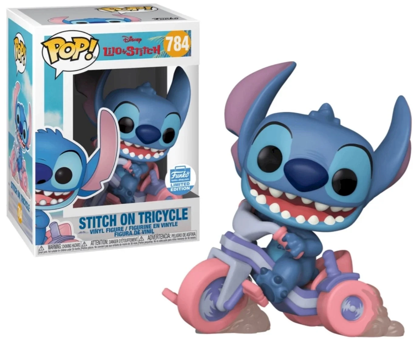 Figurka Funko POP Disney Lilo & Stitch: Stitch On Tricycle 784 Exclusive* Na zamówienie