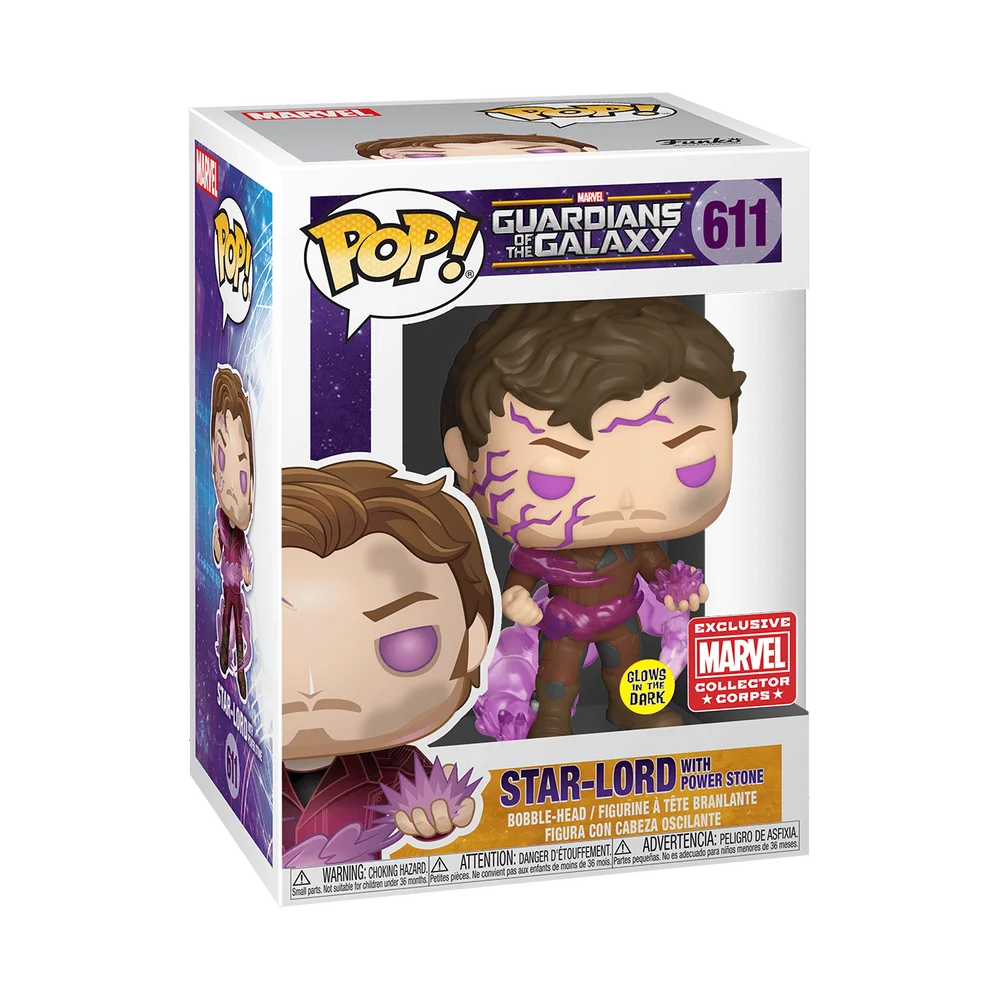 Funko POP! Marvel AMB: Infinity Saga- POP- Star-Lord w/ stone (GW) 611 (Glow) *Na zamówienie
