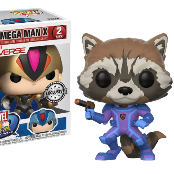 Funko POP! Marvel MvC- 2 Pack- Rocket(BUPU)/Megaman(BKGD) 2 (Exclusive) *Na zamówienie