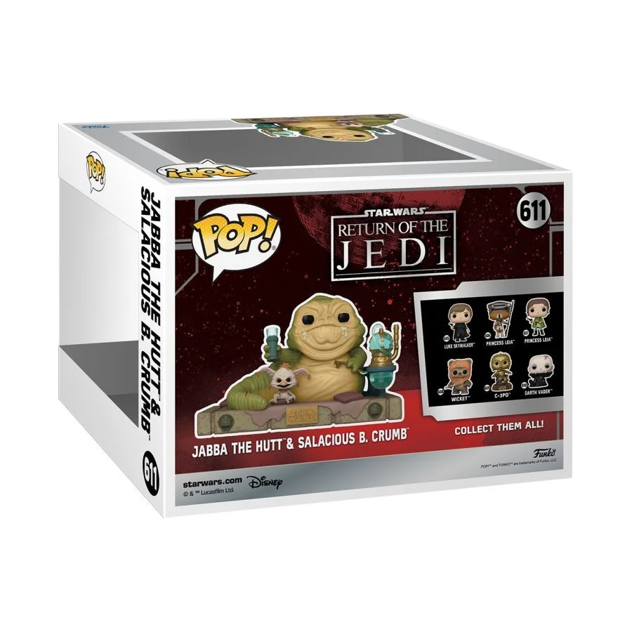 Funko Pop Star Wars: Jabba w/salacious 611