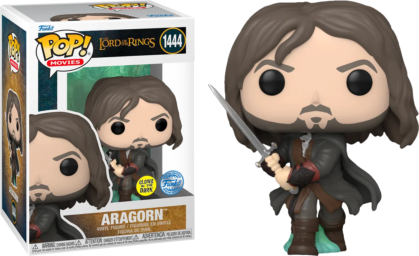 Figurka Funko POP! The Lord of the Rings - Aragorn Glow-in-the-Dark #1444 Glows in the Dark, Special Edition