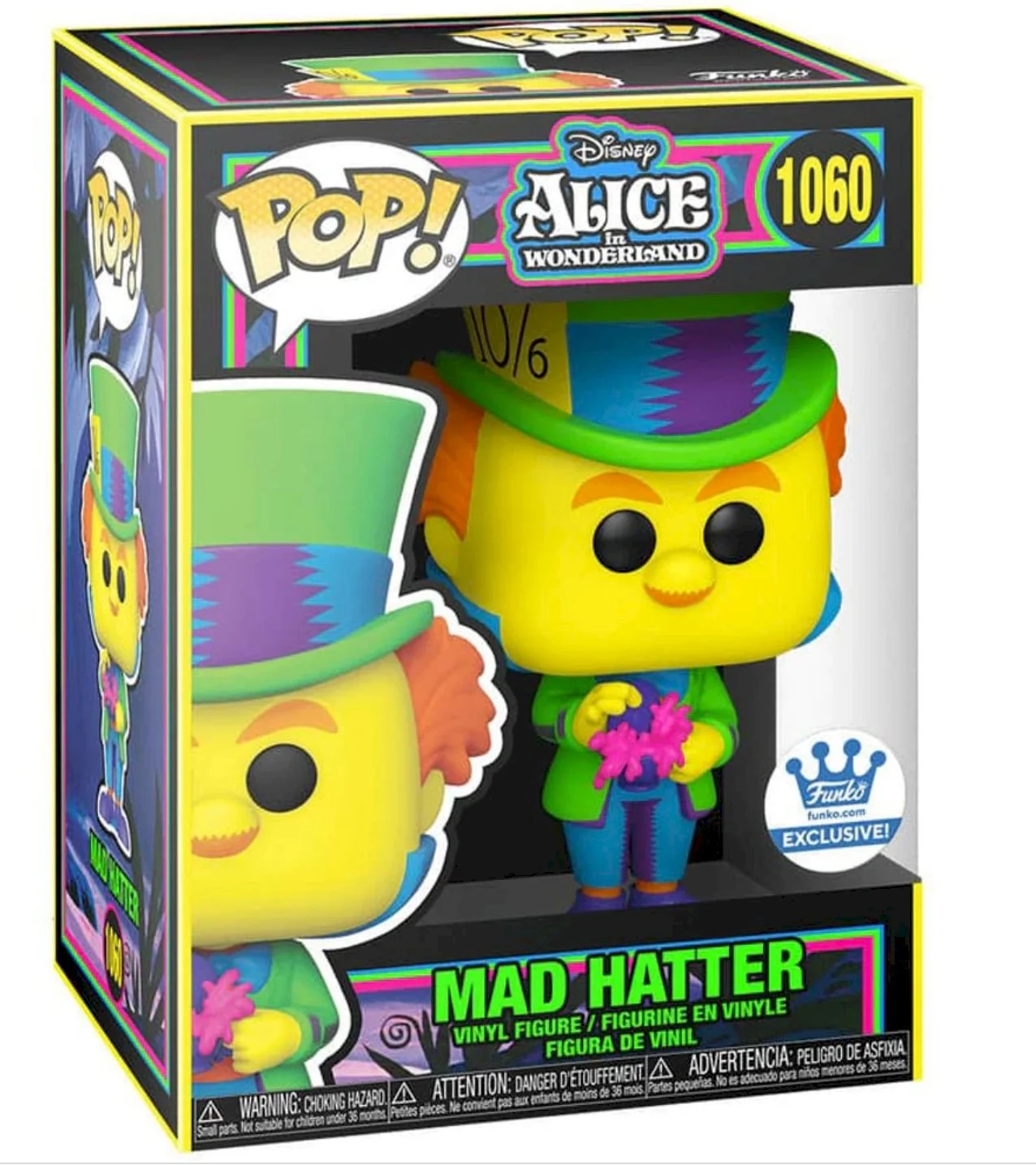 Figurka Funko POP Alice in Wonderland: Mad Hatter 1060 (Blacklight) Exc – zdjęcie 2