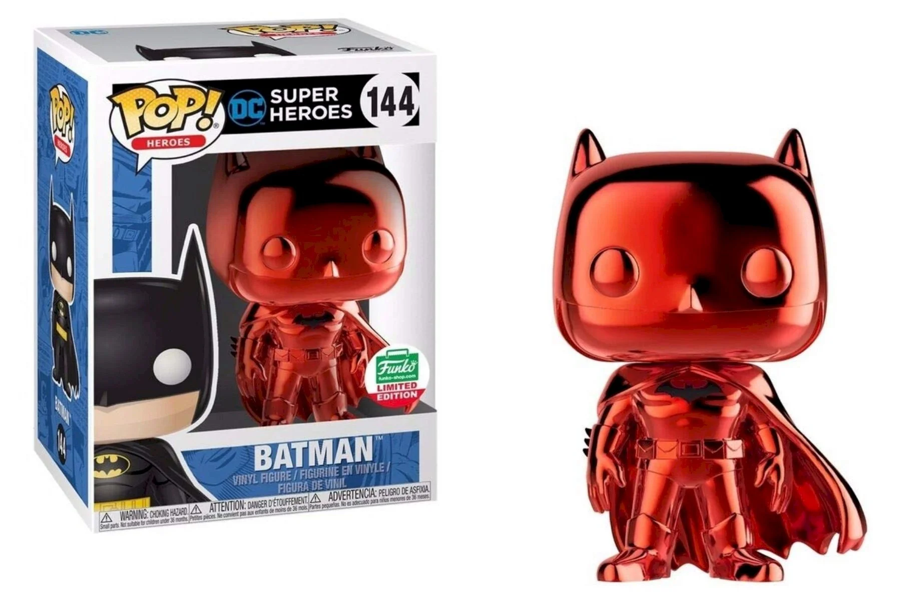 Figurka Batman Funko POP! Red Chrome Batman 144 *Na zamówienie – zdjęcie 3