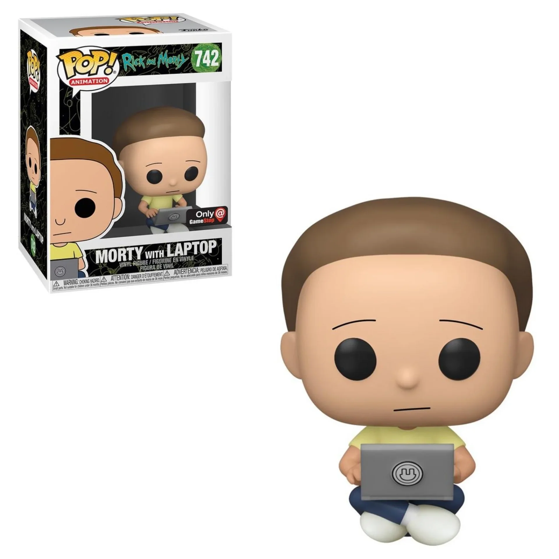 Figurka Funko POP! Rick and Morty Animation: Rick & Morty- Mortyw/Laptop GameStop Exlcusive #742