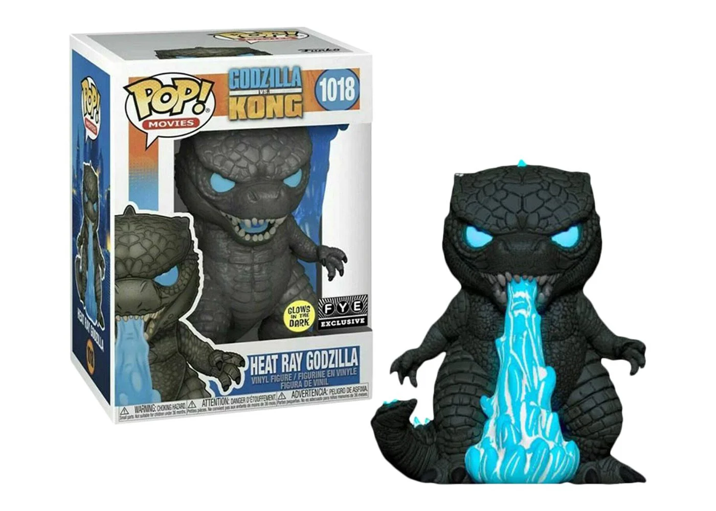 Funko POP! Godzilla Vs Kong Heat Ray Godzilla Glow FYE #1018