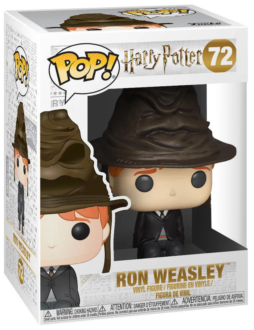 Figurka Harry Potter Funko POP Ron Weasley with Sorting Hat 72 Exclusive