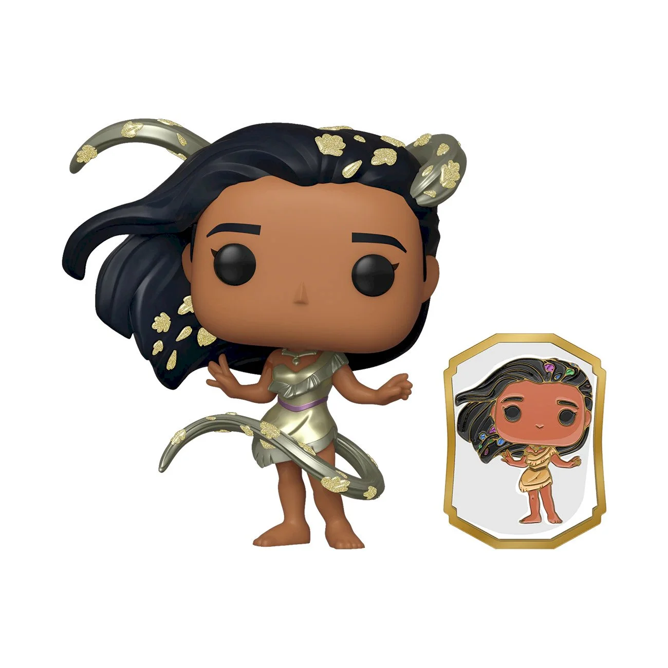 Figurka Funko POP Disney: Pocahontas Gold + Enamel Pin 1077 Exc Uszkodzony kant