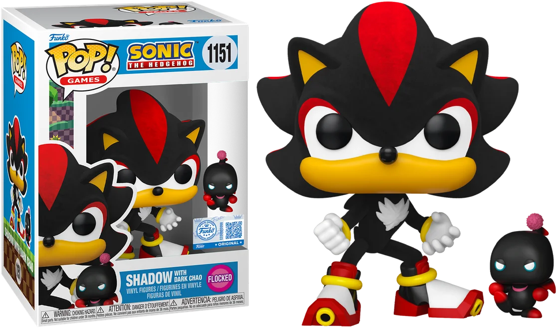 Figurka Funko POP! Sonic the Hedgehog - Shadow with Dark Chao Flocked #1151