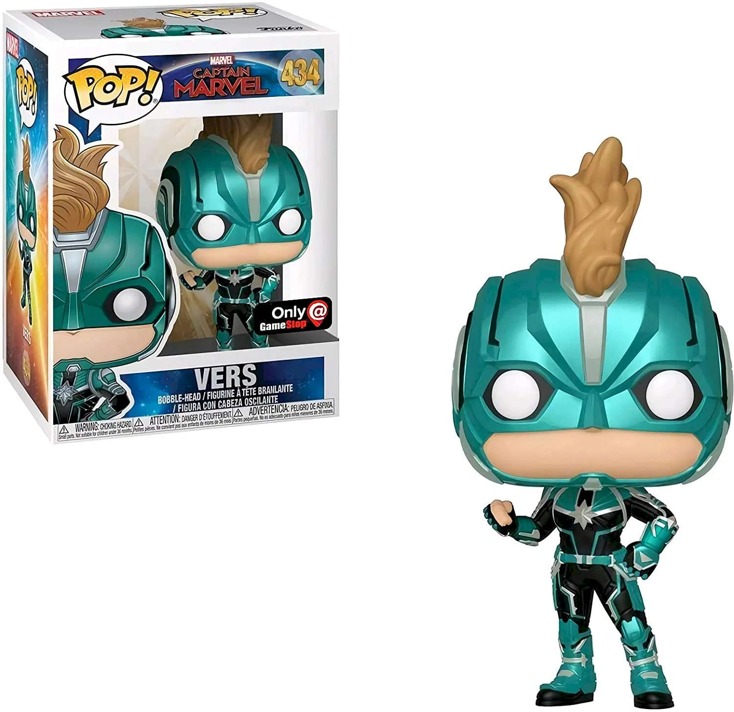 Figurka Funko POP! Captain Marvel: Vers 434 GameStop Exc (Lekko Uszkodzone Pudełko)