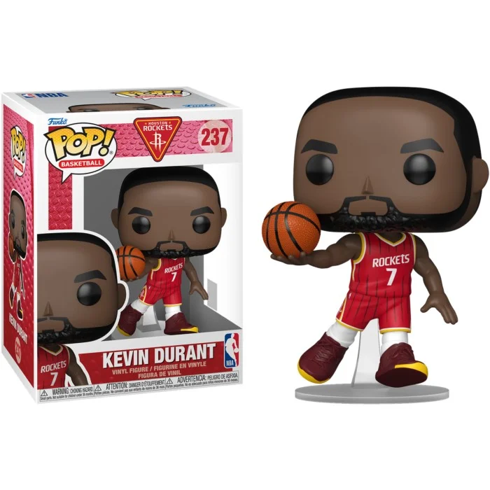 Funko POP! NBA Basketball - Kevin Durant (Red Icon Jersey) Houston Rockets #237