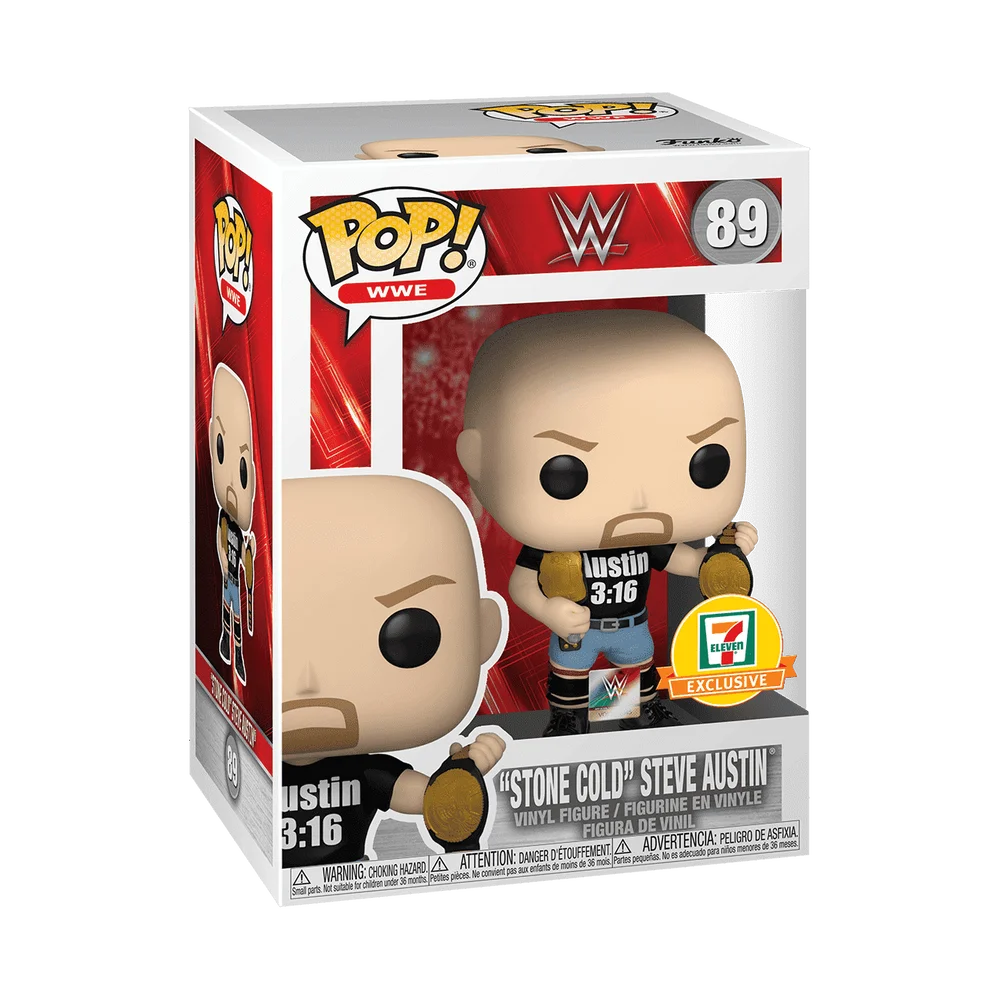 Funko POP! WWE WWE: SC Steve Austin (3:16 shirt w/ 2 Belts)(MT) 89 (Metallic) *Na zamówienie