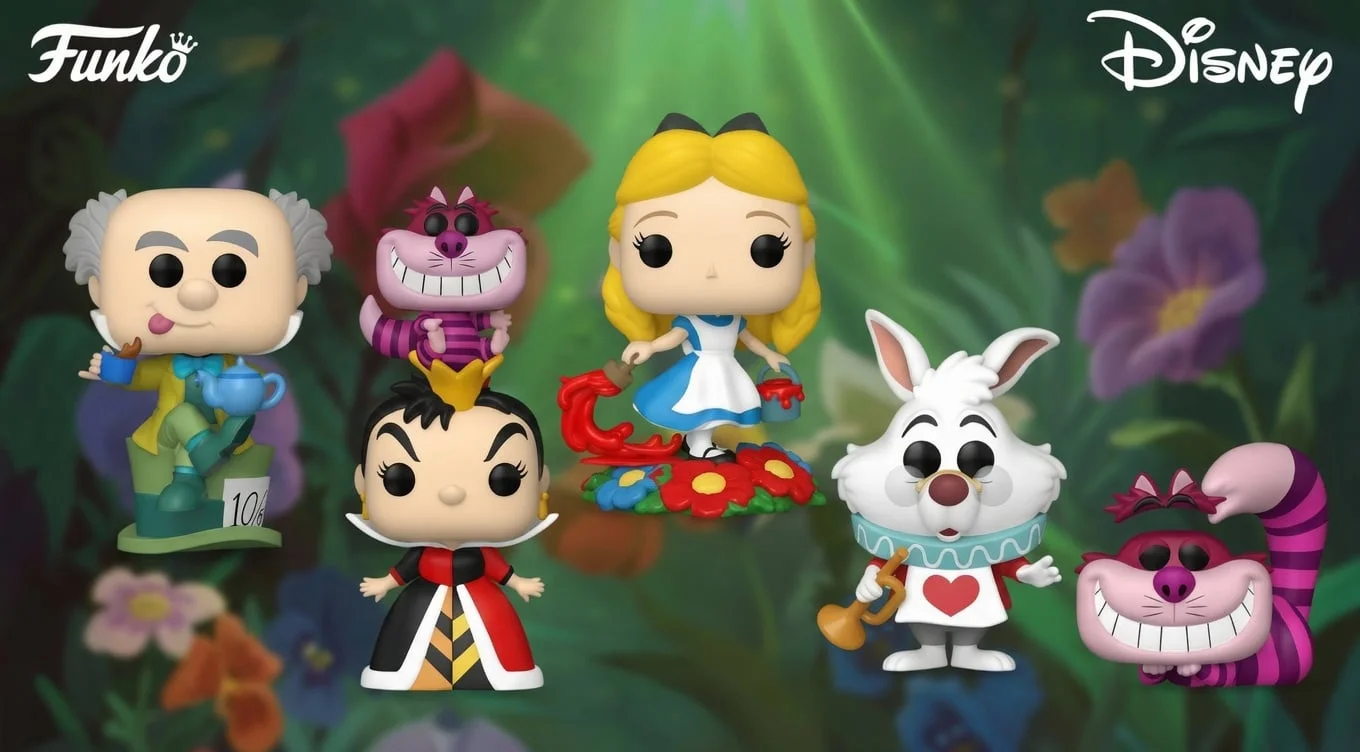 Funko POP! Alicja w Krainie Czarów — Alicja, Kapelusznik, Kot z Cheshire, Królowa Kier i Biały Królik