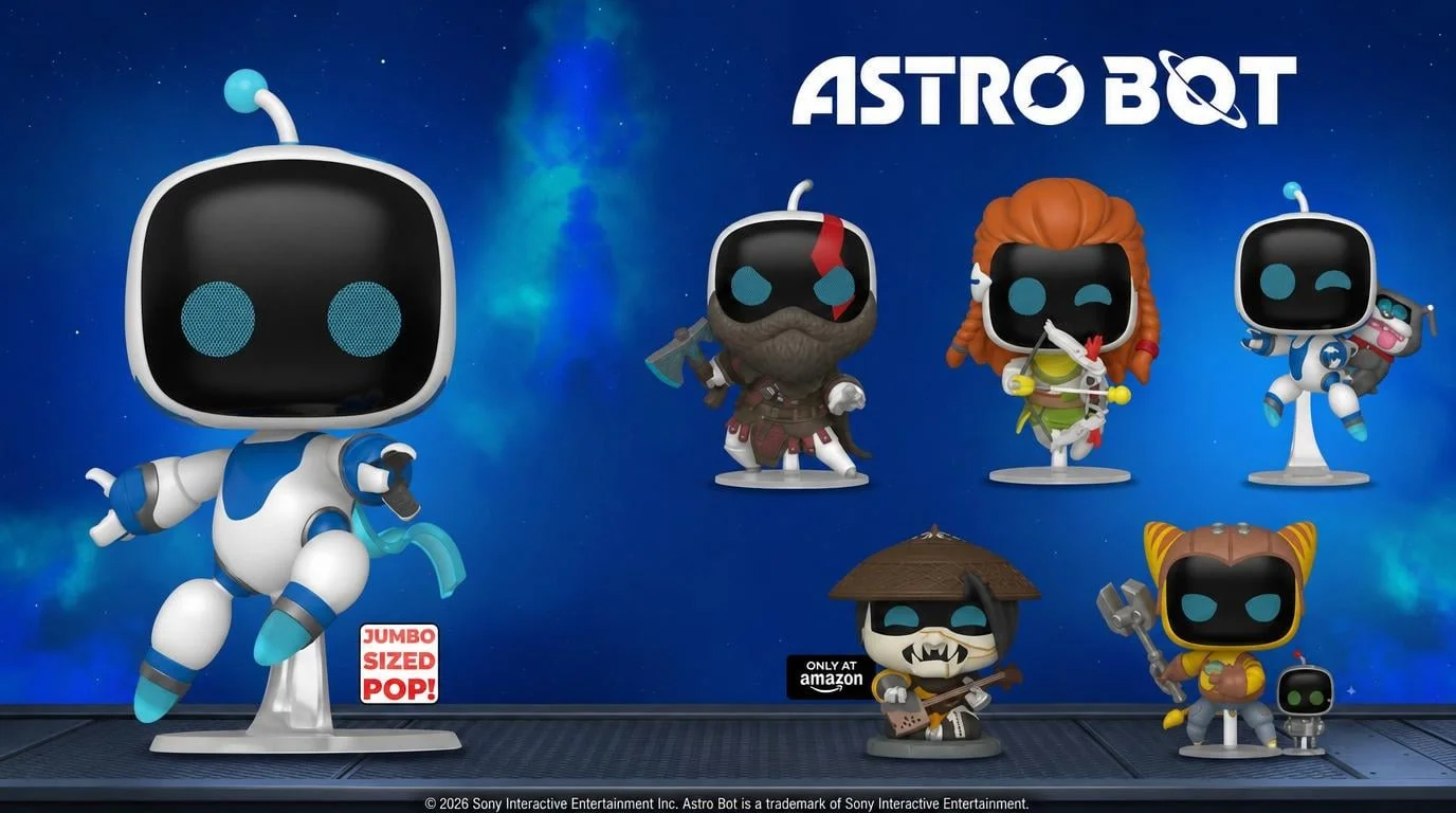 Funko POP! Astro Bot — kolekcja PlayStation: Kratos (God of War), Aloy (Horizon), Jin (Ghost of Tsushima) i Ratchet & Clank